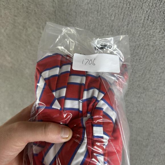 FootJoy Polo Shirt Mens Extra Large Red White Blue Striped Golf Athletic Fit - Picture 9 of 9